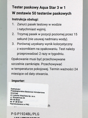 Paski Testowe Do Basenów – 3w1 – 50 szt.