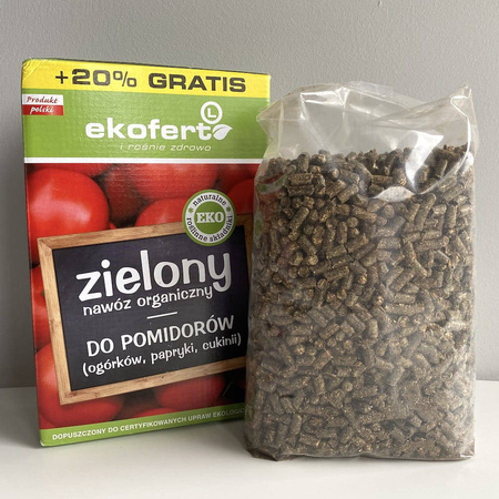 Zielony nawóz organiczny – do pomidorów, ogórków, papryki i cukinii – 1,2 kg Ekofert L
