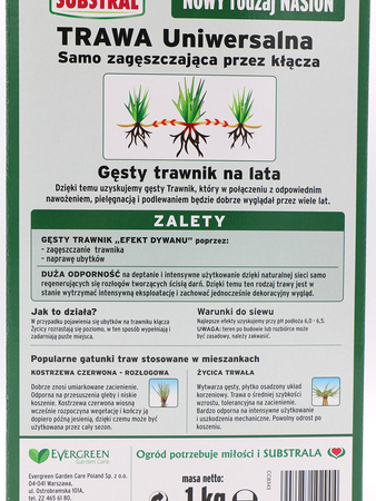 Trawa Samo Zagęszczająca – Uniwersalna – 1 kg Substral