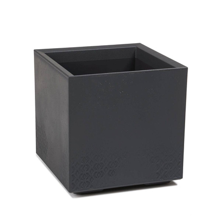 Kwietnik Karo Eco Recycled Beton – Biały – 400x400 mm Lamela