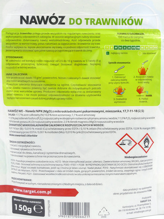 Nawóz do trawników w proszku rozpuszczalny – 150 g Target