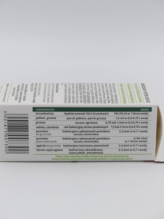 Miedzian Extra 350 SC do jabłoni, gruszy, wiśni i czereśni – parch jabłoni, zaraz ogniowa i rak bakteryjny – 30 ml Target