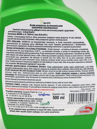 Atut RTU Spray – Na Chwasty W Ogrodzie – 500 ml Sumin