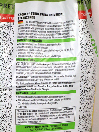Ziemia Uniwersalna Bez Torfu Terra Preta – 20 l Kronen