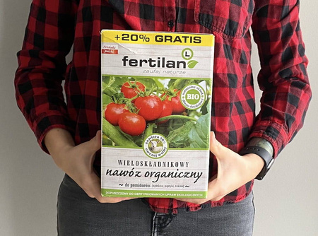 Nawóz naturalny z wełną owczą do pomidorów, ogórków i innych warzyw – 1,2 kg Fertilan L