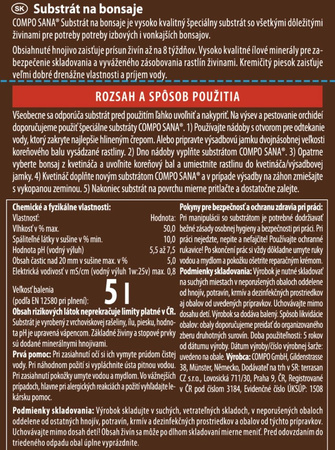 Podłoże do bonsai – 5 l Compo