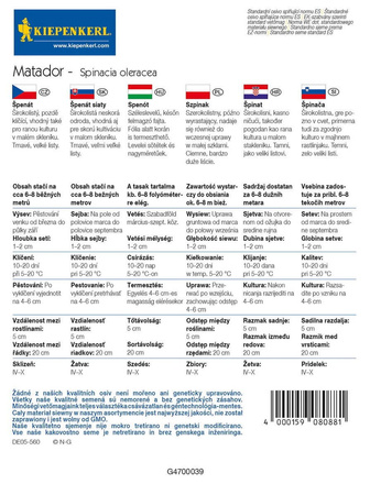 Szpinak 'Matador' – Mrozoodporny – Kiepenkerl