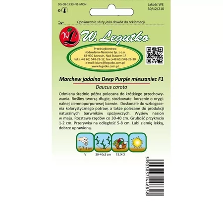 Marchew 'Deep Purple' F1 – 0,5 g Legutko