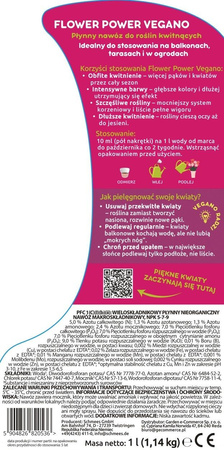 Flower Power nawóz w płynie do roślin kwitnących z potasem – 3 x 1000 ml Vegano
