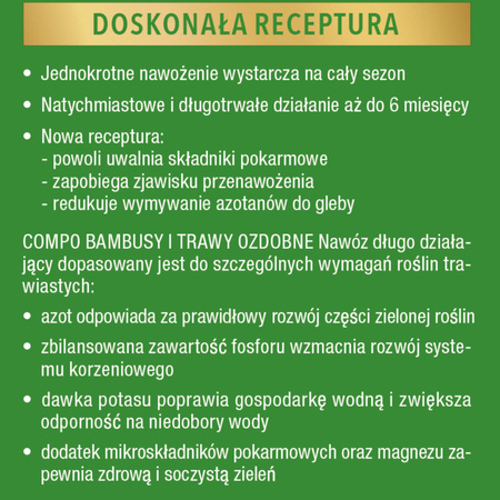 Nawóz do bambusów i traw długo działający Compo Bambusy – 850 g Compo