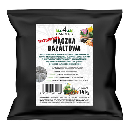 Mączka bazaltowa – nawóz mineralny – na szkodniki roślin – 14 kg 4Gardens