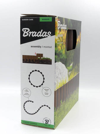 Obrzeże Palisada BRĄZOWE – 2,5 m Bradas