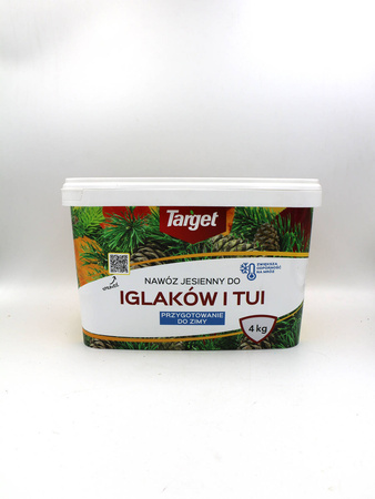 Nawóz jesienny do tui – zapobiega brązowieniu igieł i zwiększa zimotrwałość tui – 4 kg Target