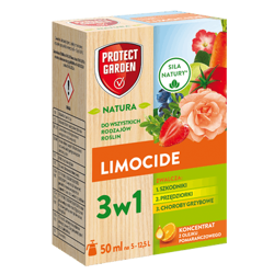 Limocide 3w1 na przędziorki, mszyce, skoczki – zwalcza szarą pleśń, rdzę i mączniaka  – 50 ml Protect Garden