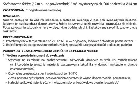 Ziemiórka Stoper – pożyteczne nicienie na ziemiórki 7,5 mln nicieni Vegano