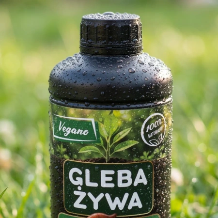 Gleba Żywa (efekt pracy dżdżownic) wermikompost w płynie do warzyw, owoców, trawnika i roślin ozdobnych – 1 l Vegano