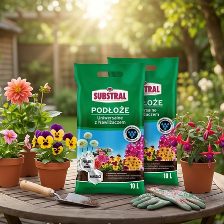 Podłoże uniwersalne z nawilżaczem – Substral 10 l (Zestaw 2 sz.)