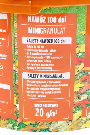 Nawóz jesienny do trawnika – 100 Dni – 5 kg Substral