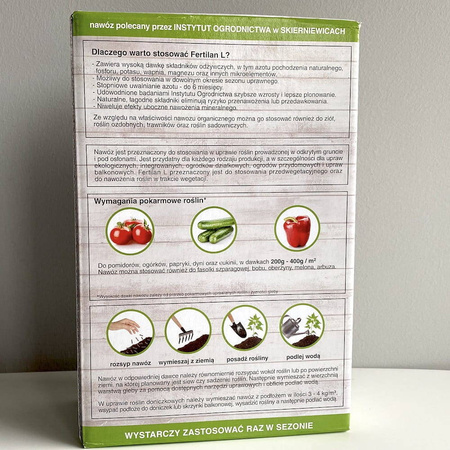 Nawóz naturalny z wełną owczą do pomidorów, ogórków i innych warzyw – 1,2 kg Fertilan L