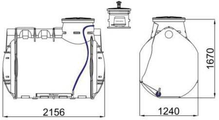 Kompostownik Wodny Bio Easy Flow WIRO – 2500 l Haba