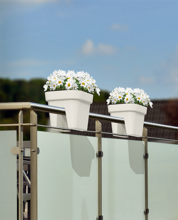 Donica Balustradowa Lobelia 45 cm – Kremowa – Lamela