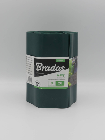 Obrzeże Trawnikowe Faliste ZIELONE – 20 cm x 9 m Bradas