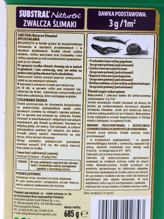 Ślimakol – Ekologicznie Zwalcza Ślimaki – 685 g Naturen Substral