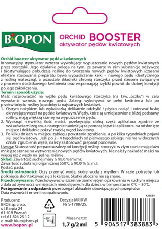 Orchid booster aktywator pędów kwiatowych – nawóz do storczyków – 2 ml Bopon