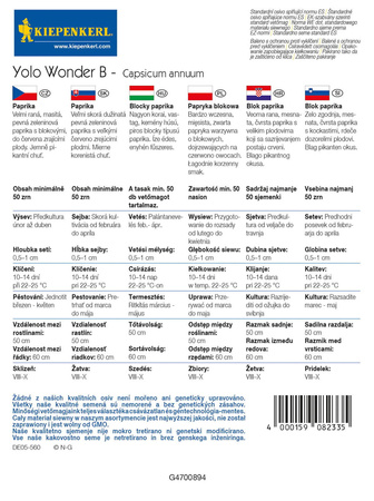 Papryka Blokowa 'Yolo Wonder' – Kiepenkerl