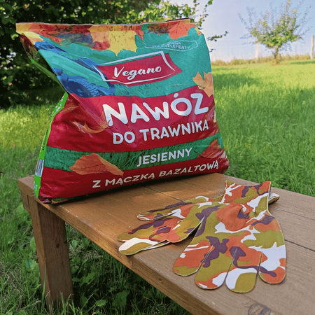 Jesienny nawóz do trawnika z mączką bazaltową – 24 kg (3x8 kg) Vegano