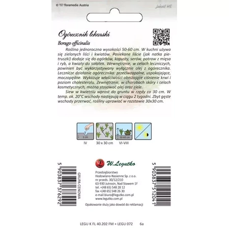 Ogórecznik Lekarski – 2 g Legutko