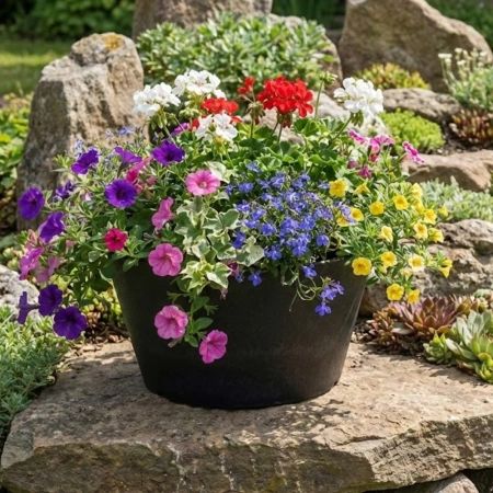 Doniczka czarna OCTAVIA 30x15cm Multy Home