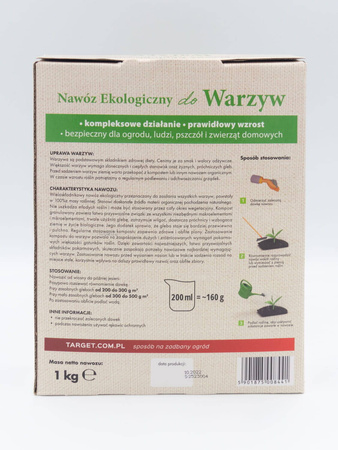 Ekologiczny nawóz do warzyw (pomidorów, papryki, bakłażana, marchwi, kapustnych i sałaty) – 1 kg Target