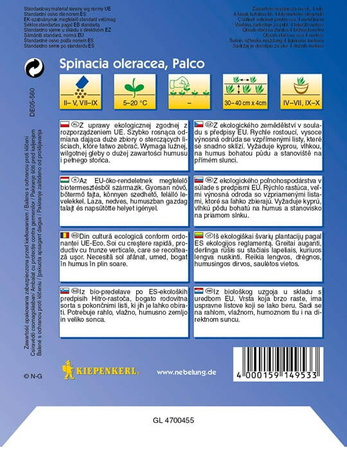 Szpinak 'Palaco' – Uprawa Ekologiczna – Kiepenkerl