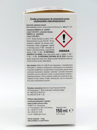 Effect 24h 680 EC na chwasty i mech – kwas nonanowy (pelargonowy) – 150 ml Target