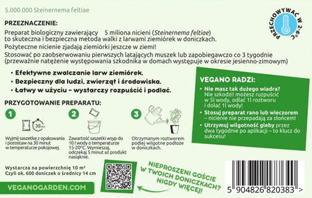 Ziemiórka Stoper – pożyteczne nicienie na ziemiórki 5 mln nicieni Vegano