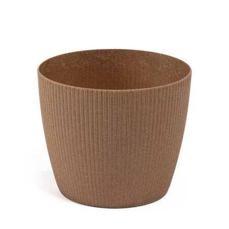 Osłonka Doniczka Ø110 mm Magnolia Eco Wood Jumper – Naturalne Drewno – Lamela