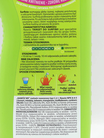 Płynny Nawóz Do Surfinii – Obfite Kwitnienie – 1 l Target