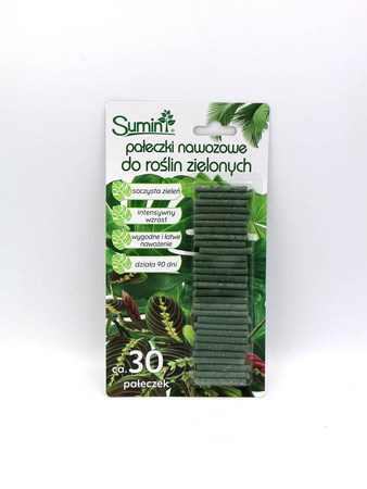 Pałeczki Nawozowe – Do Roślin Zielonych 30 szt. – Sumin
