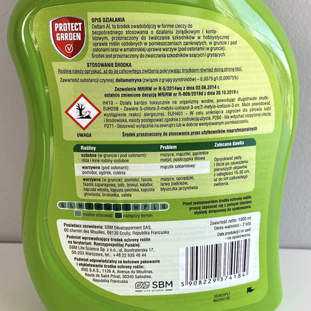 Deltam AL Spray – Zwalcza Mszyce i Inne Szkodniki – 1 l Protect Garden