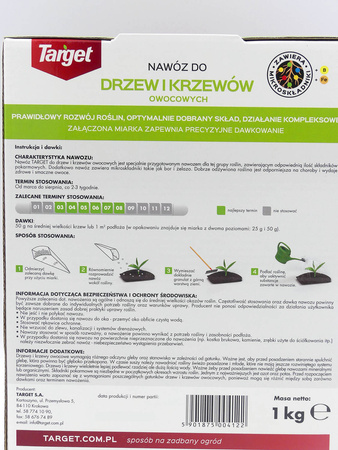 Nawóz do drzew i krzewów owocowych z mikroelementami – 1 kg Target