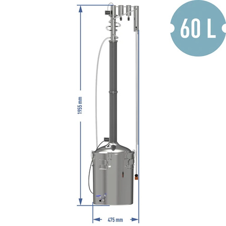 Destylator modułowy CONVEX 60L- elektryczny PERUN XXL Browin