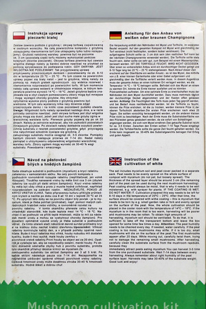 Pieczarka Biała – Zestaw Do Uprawy Grzybów – 3 l Exotic Grow Planto