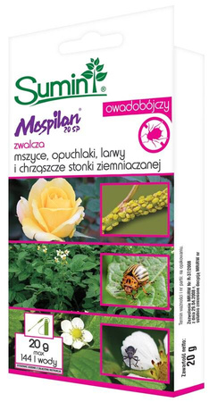 Mospilan 20 SP Zwalcza Mszyce, Opuchlaki, Larwy i Chrząszcze Stonki Ziemniaczanej 20 g