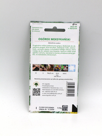 Ogórek Ozdobny Meksykański – 0,5 g Legutko