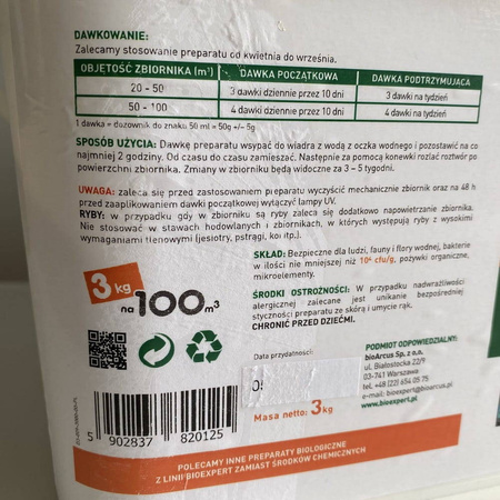 BluKlar 3w1 – Do Czyszczenia Oczek Wodnych i Stawów – 3 kg bioExpert