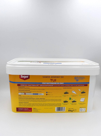 Nawóz jesienny do tui – zapobiega brązowieniu igieł i zwiększa zimotrwałość tui – 8 kg Target