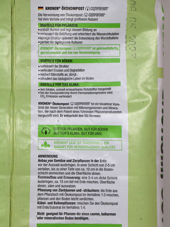Kompost Eko bioaktywny – kwasy humusowe – 15 l Kronen