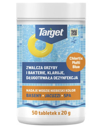 Chlortix Multi Blue - Zwalcza glony i dezynfekuje wodę basenową 1 kg (50x20 g)  Target