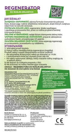 Regenerator do roślin zielonych – odżywka, nawóz w sprayu (mgiełka) – 4 x 300 ml Vegano